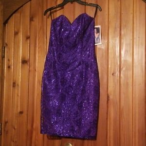 Purple cocktail dress